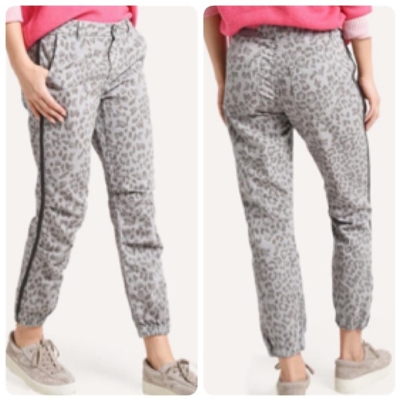 SUNDRY Anthropologie Gray Leopard‎ Camo Joggers Size 29